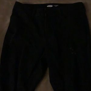 Old navy black ripped jeans size 12